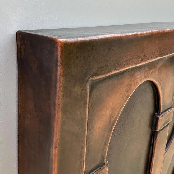 "Night Sentinel" Copper Wall Relief
