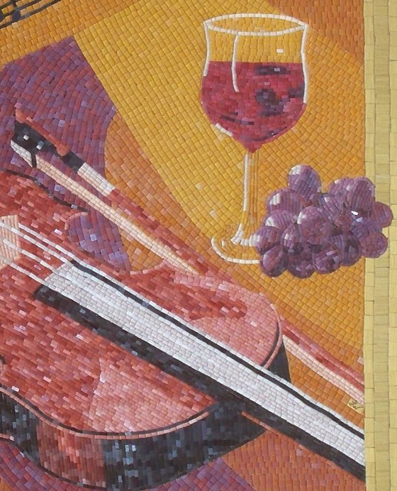 Wine Country - glass mosaic and micro-mosaic: gift idea; home, office decor