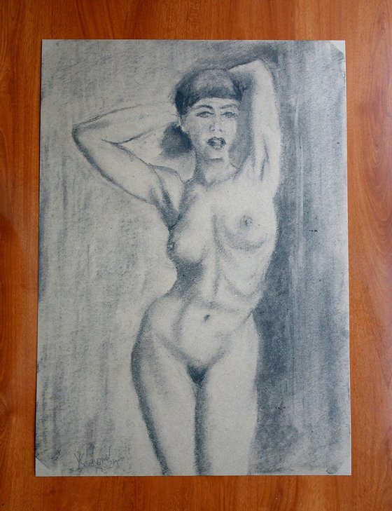 Female Figure #58 Charcoal