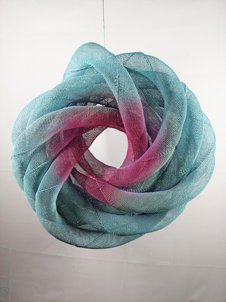 Abstract Sculpture By Cristian Cuevas, 22 X 22, Landscape Rope, Original Artwork