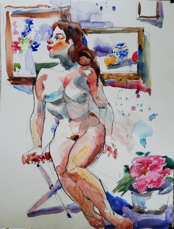 Nude with Still Life