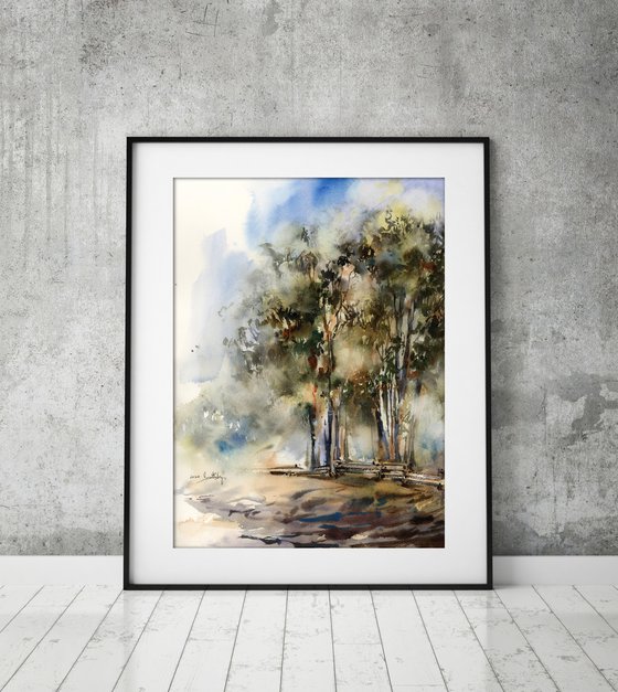 Landscape with Eucalyptus Trees
