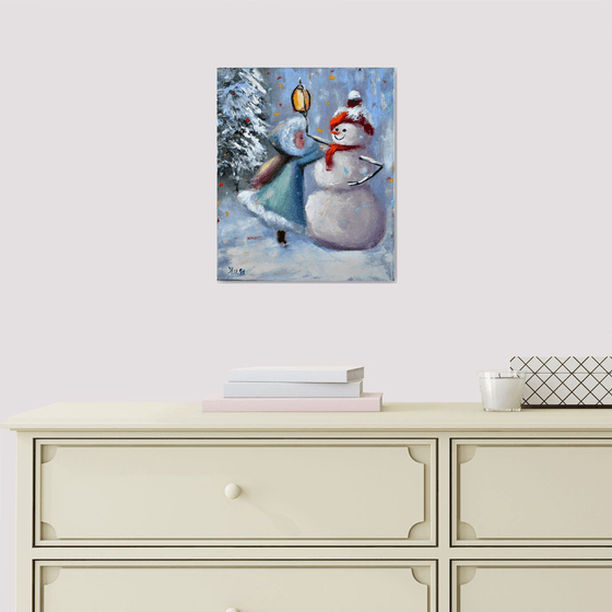 Dress up the snowman!