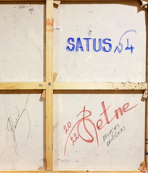 Satus N-4 (H)96x(W)110x(D)2 cm. READY TO HANG. Acrylic on Stretched Unprimed Raw Cotton Canvas.