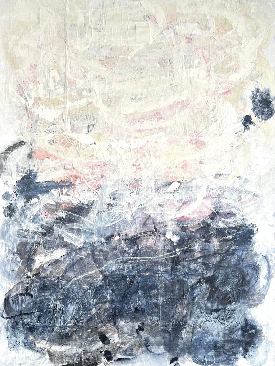 Organic Abstract Acrylic Painting By Angelika Millmaker, 30 X 39, Spirit, Original Artwork