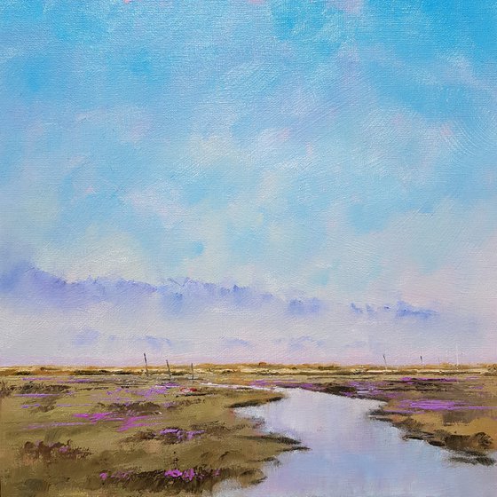 Blue Skies and Sea Lavender - Blakeney