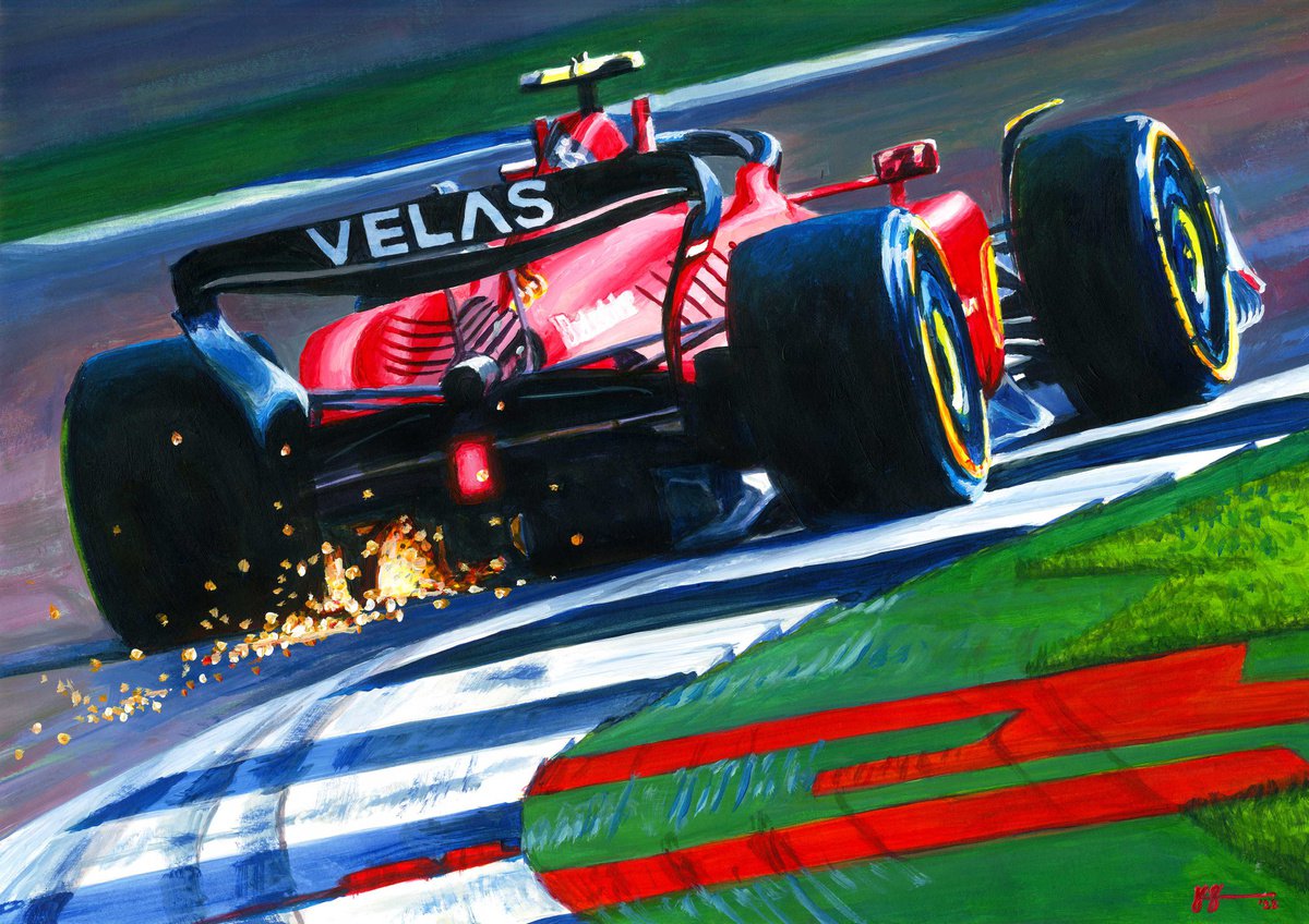 Carlos Sainz - 2022 British Grand Prix Winner by Alex Stutchbury