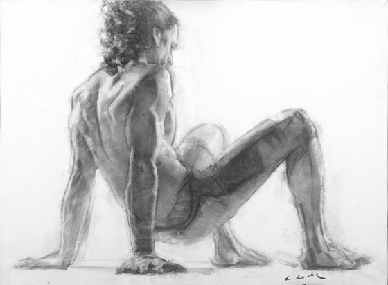 Charcoal drawing on paper