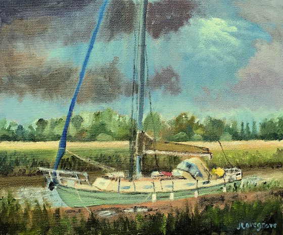 Storm clouds over the Stour.