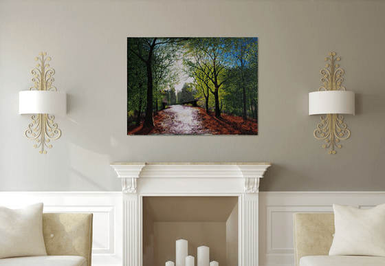 A Bridge Through Delamere Forest  92cm x 122cm