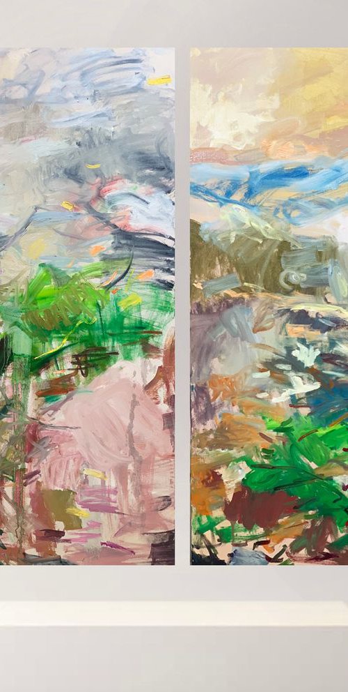 Mountain path. Diptych. by Lilia Orlova-Holmes