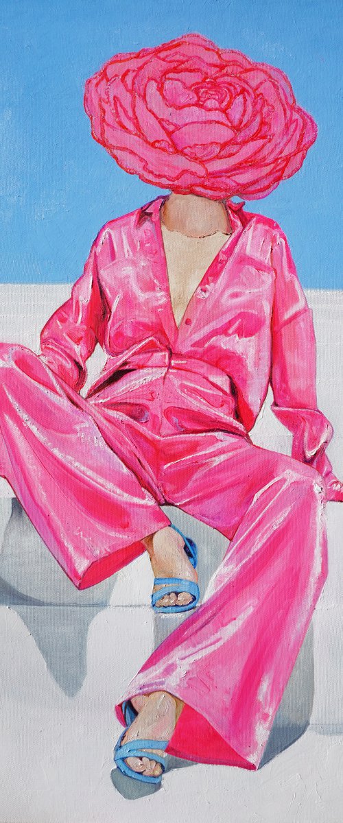 Tea rose Painting by Anastasia Balabina by ANASTASIA BALABINA