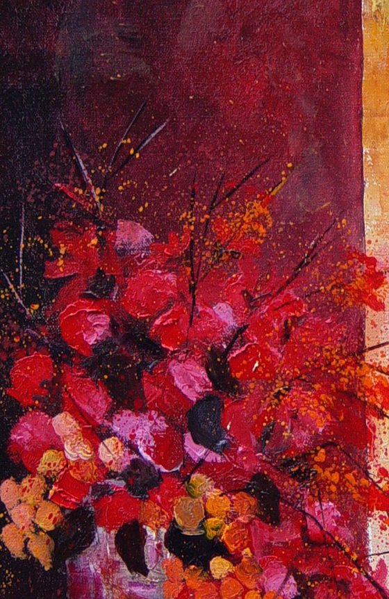 Red flowers for Samantha