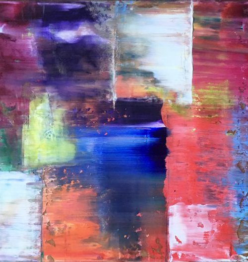 "Getting Soft" -  Original PMS Oil Painting On Reclaimed Wood - 31.5 x 13.5 inches by Preston M. Smith (PMS)
