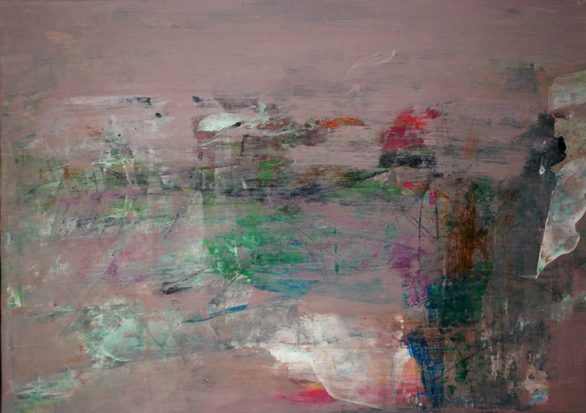 Expressive Abstract Acrylic Painting By Florina Breazu, 13 X 9, Defining, Original Artwork