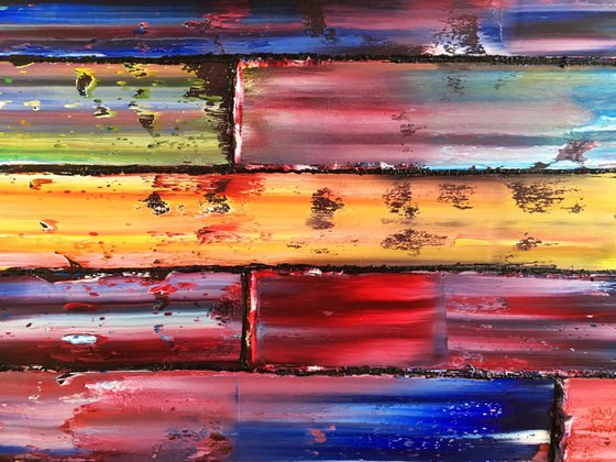 "Firewall" - Original PMS Abstract Oil Painting