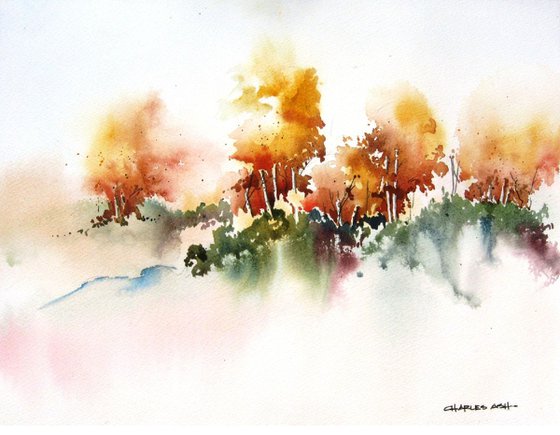 Autumn Aspen - Original Watercolor Painting
