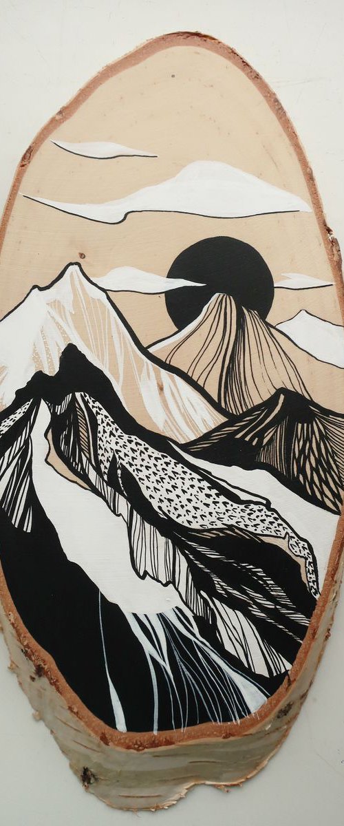 Sunset in the mountains by Alla Vlaskina