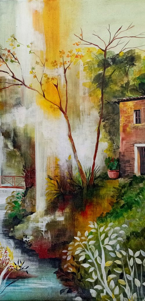 The house on the waterfall by Anna Rita Angiolelli
