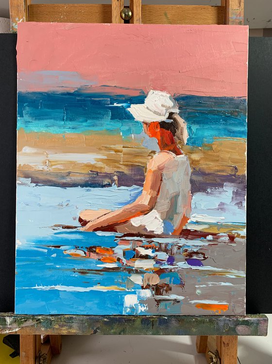 Girl on the beach.