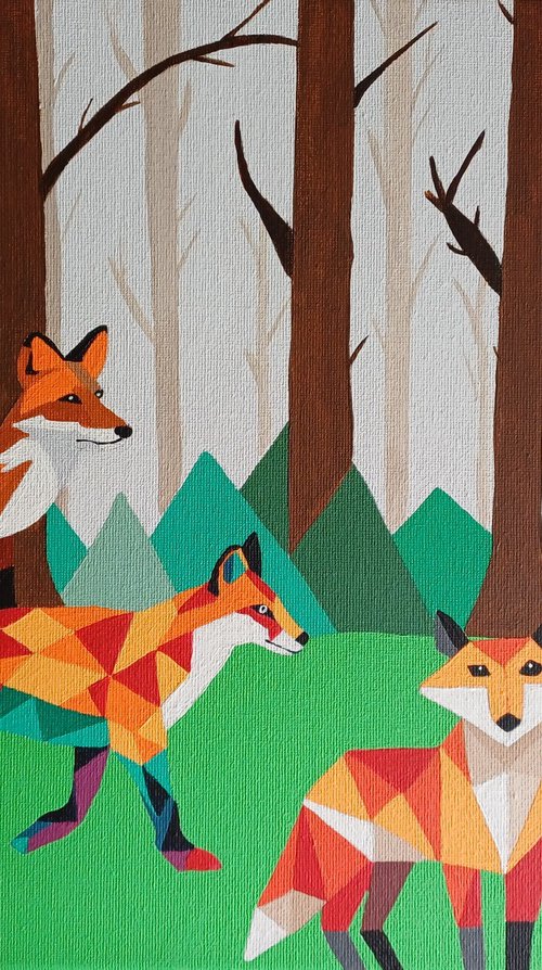 Foxes by Corinne Hamer