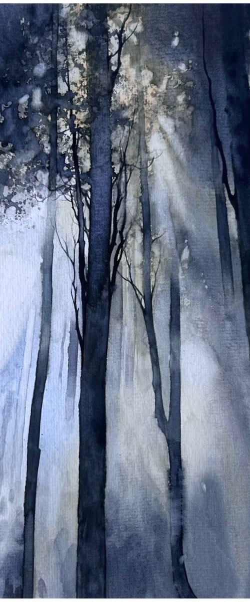 Moonlit Forest by Nazar Grunyka