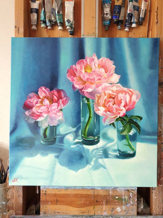 "Trio. "   peonies flower 2021