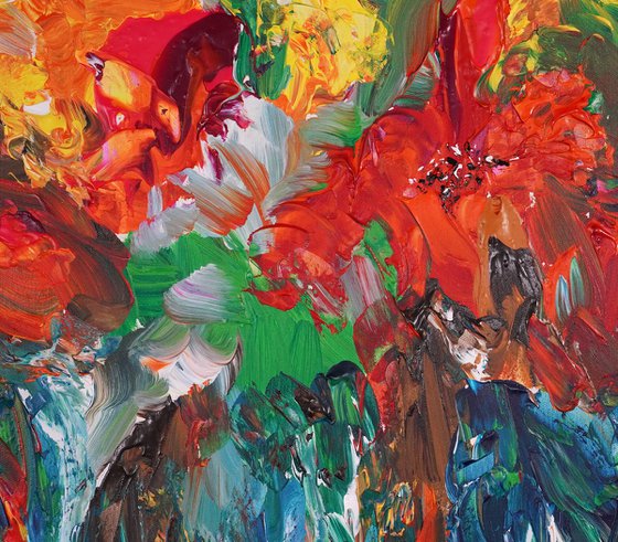 Red Summer Flowers D 1