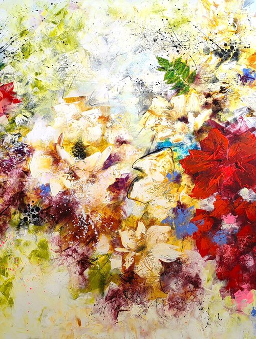 "Vibrant Floral Waltz", XXL by Vera Hoi