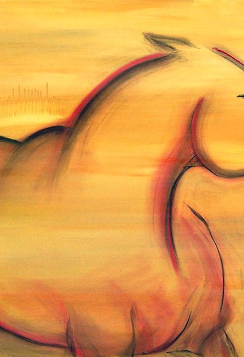Sunset Horses by Donna Bernstein