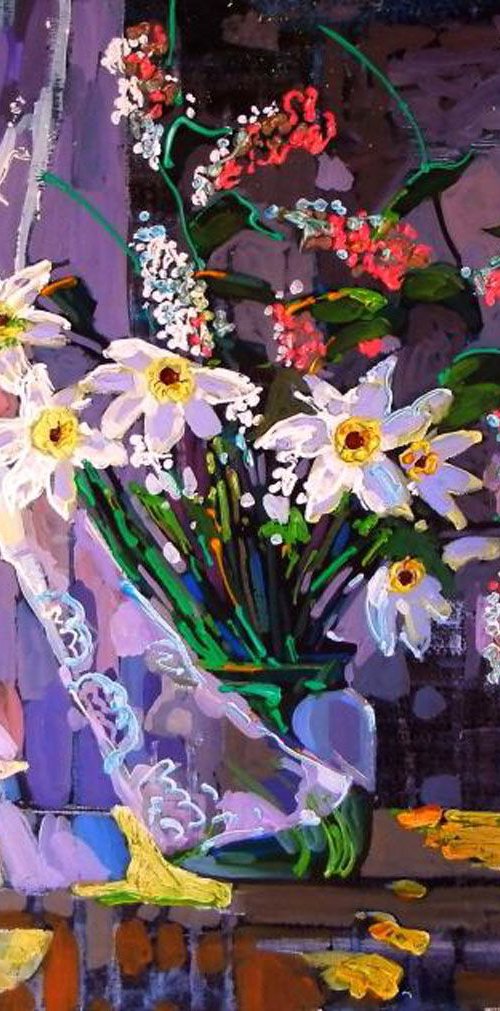 Daffodils window by Sergey  Kachin