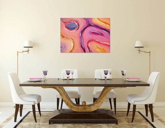 Osmosis, 100x70 cm, LARGE XL, original abstract painting, oil on canvas