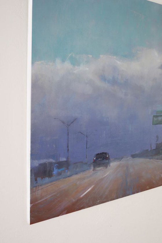 Foggy Date Oil on canvas by Bo Kravchenko