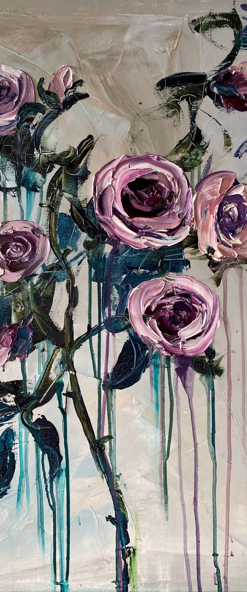 Flowing Dusty Roses I by Mily Art