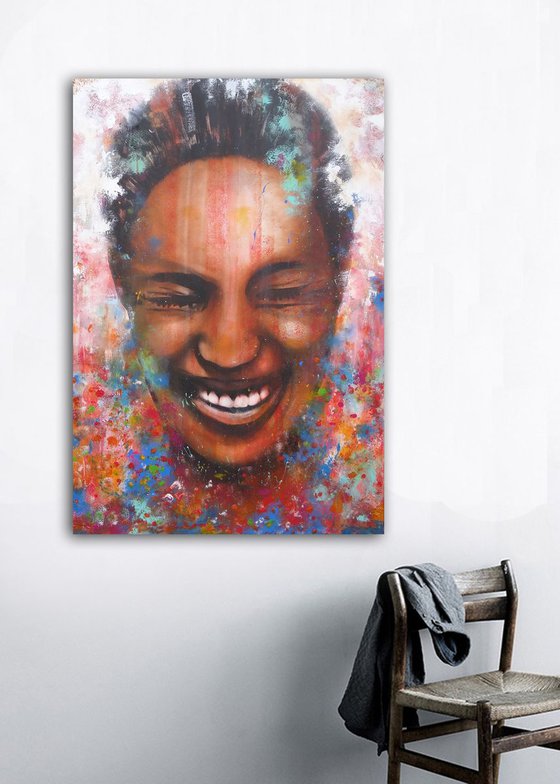 put a smile on your face (120 x 80 cm)