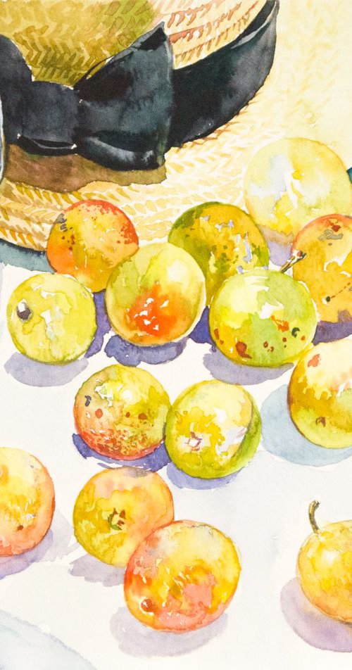 Still life with Mirabelle plums by Daria Galinski