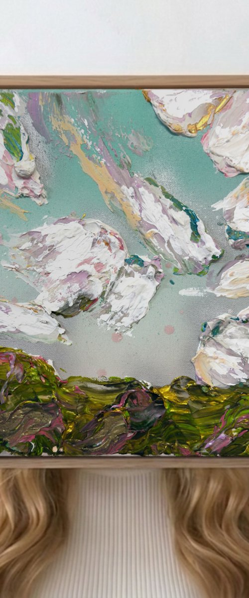 Impressionistic blue sky by Marie Antuanelle