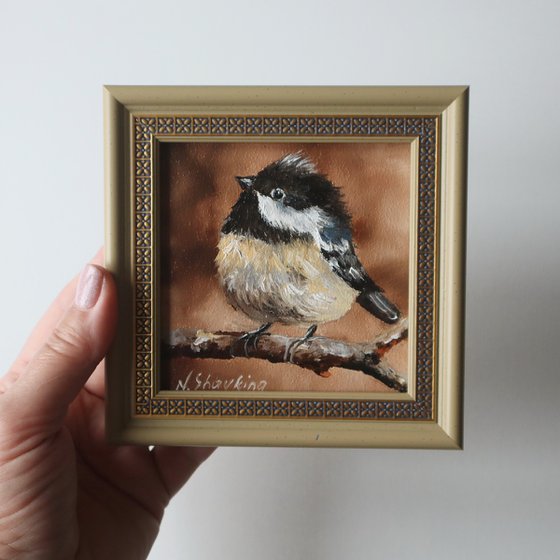 Bird Small Painting Framed