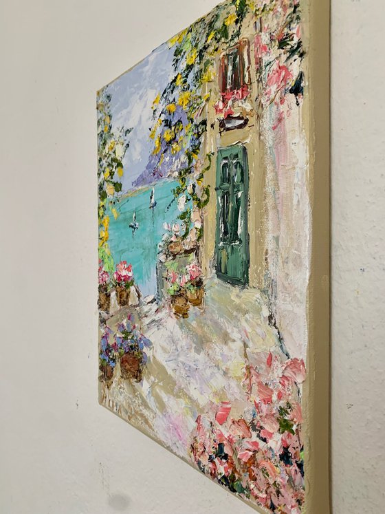 Terrace with flowers