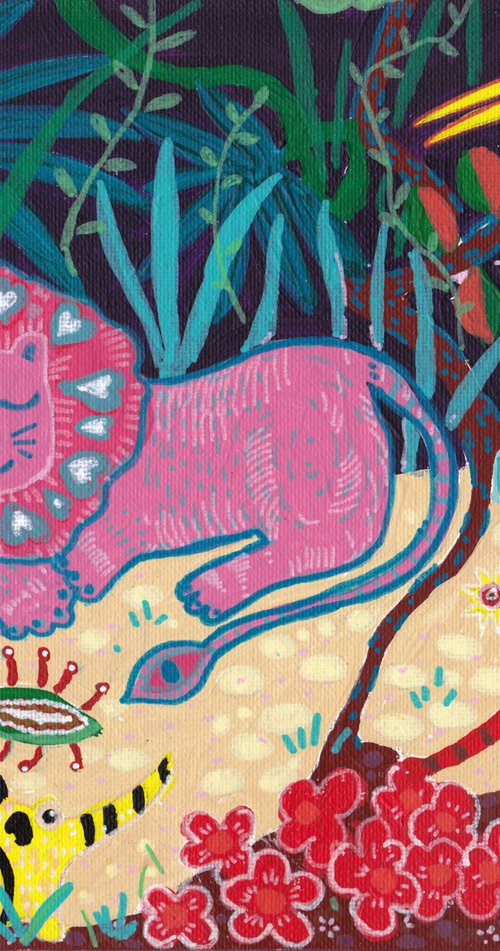 Sleeping Pink Lion by Catherine O’Neill