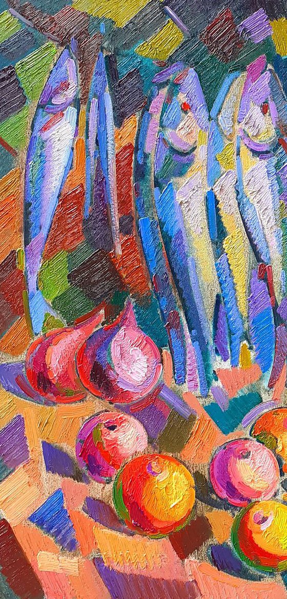 Fish, fruit and wine