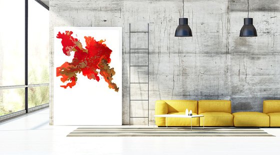 Samba, 100cm x 100cm, Bright abstract art for the Home, Office, Shop, Restaurant or Hotel