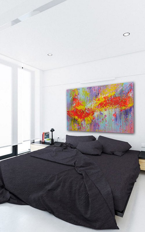 150x100cm. / abstract painting / Abstract 2193 by Alex Senchenko