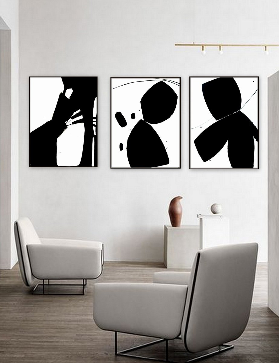 Abstract artwork. Set of 3. by Nadia Moniatis