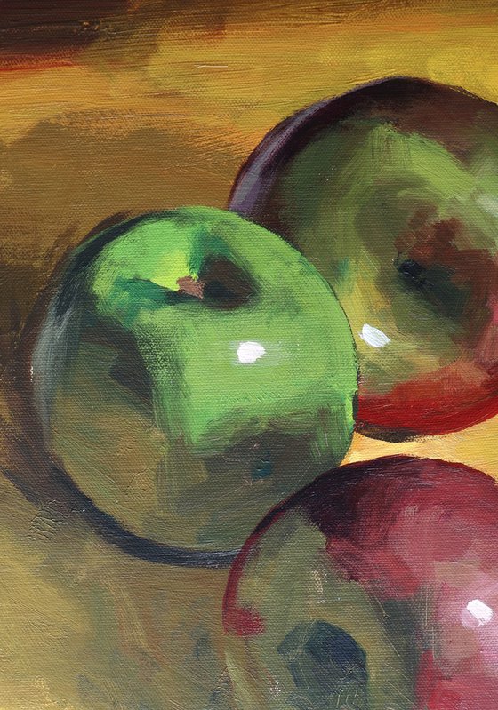 Still life with apples