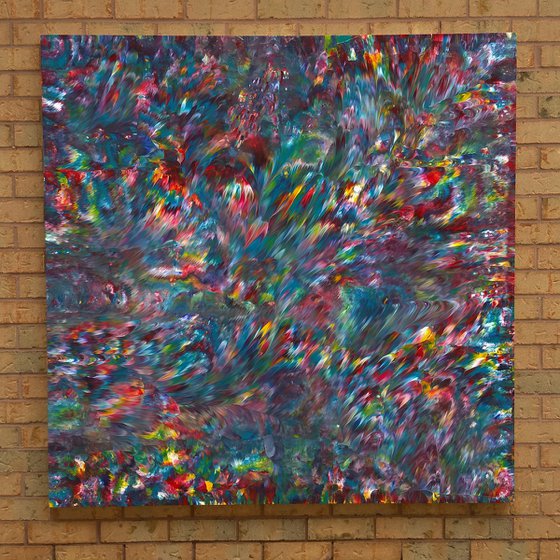 Psychedelic Waterfall No. 5 | 60 x 60 IN