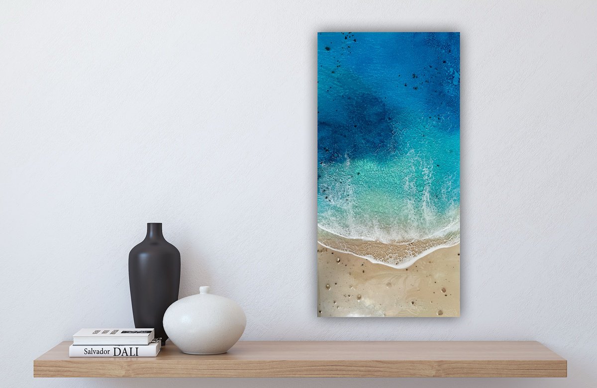Quiet Blue By Ana Hefco, 12 X 24, Artwork For Sale On Artfinder
