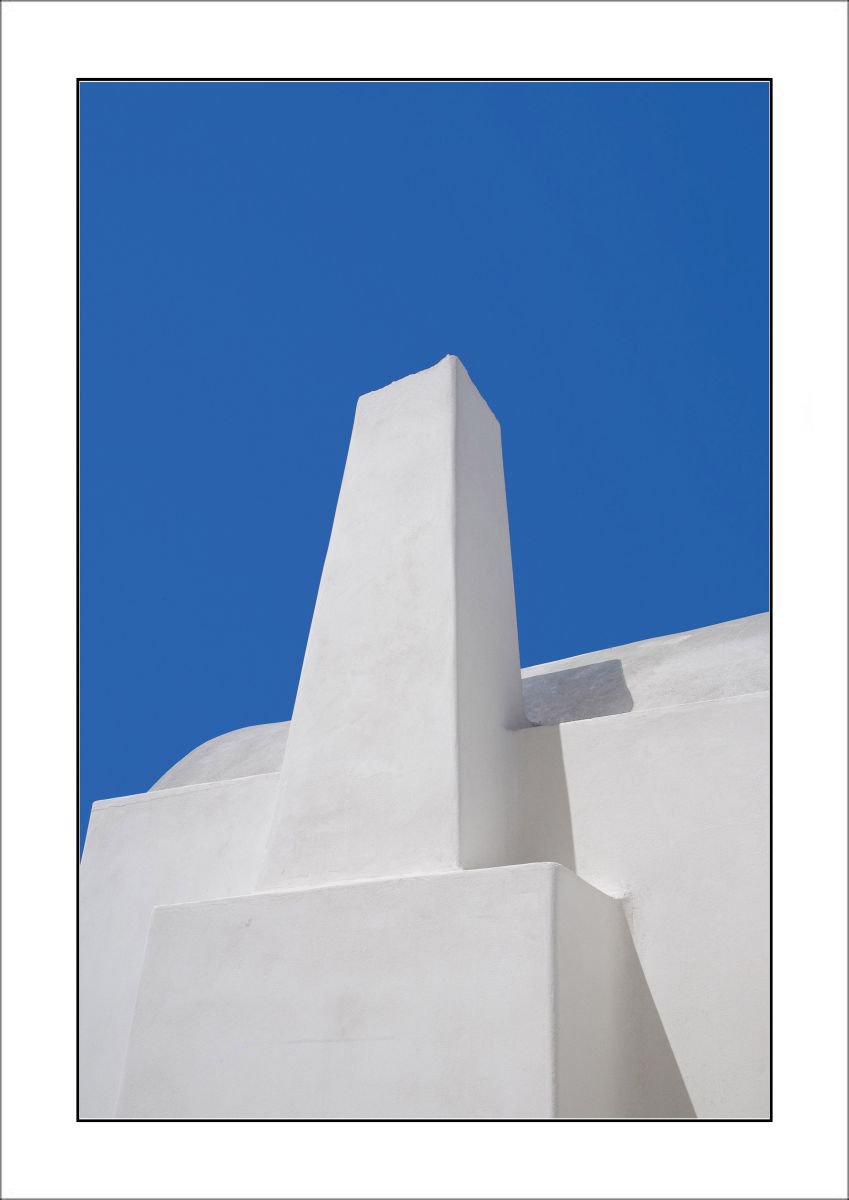 From the Greek Minimalism series: Greek Architectural Detail (Blue and White) # 17, Santor... by Tony Bowall FRPS