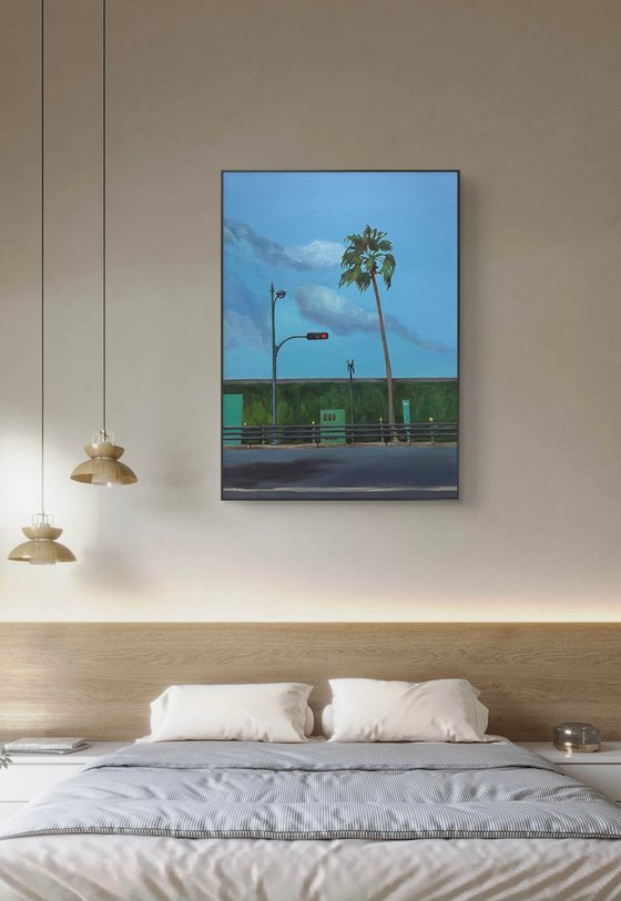 Palm and traffic light