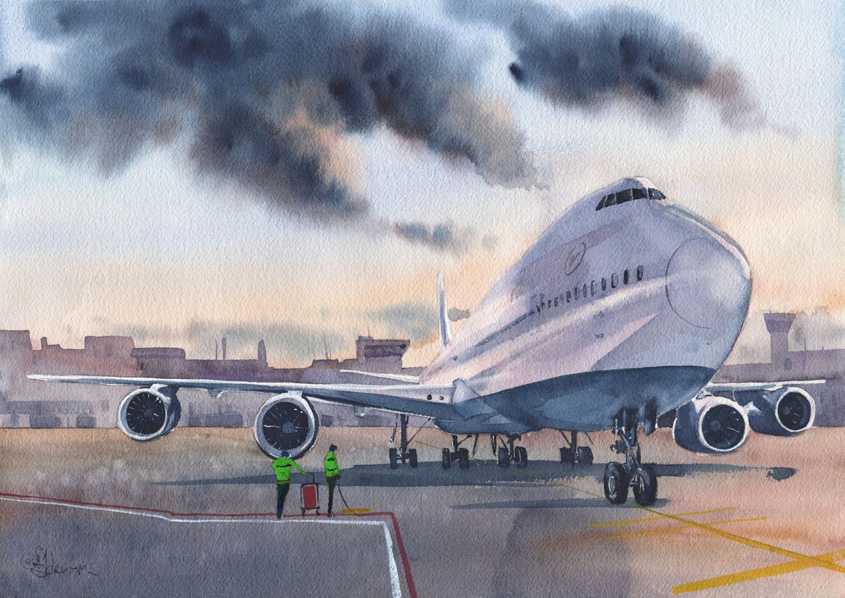 Airplane Boeing 747-8 Lufthansa by Oleksii Iakurin